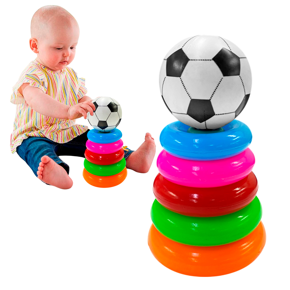 Miniatura 3 de Juguete Para Bebes Apilable Piramide 716